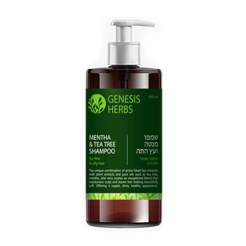 Genesis Herbs - Szampon terapeutyczny z miętą i olejkiem z drzewa herbacianego